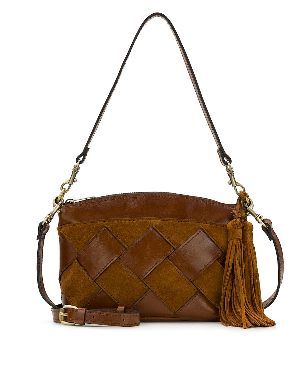 Female - Arlee Crossbody - Suede Leather Weave - oxblood - by Patricia Nash - View 5 of 10