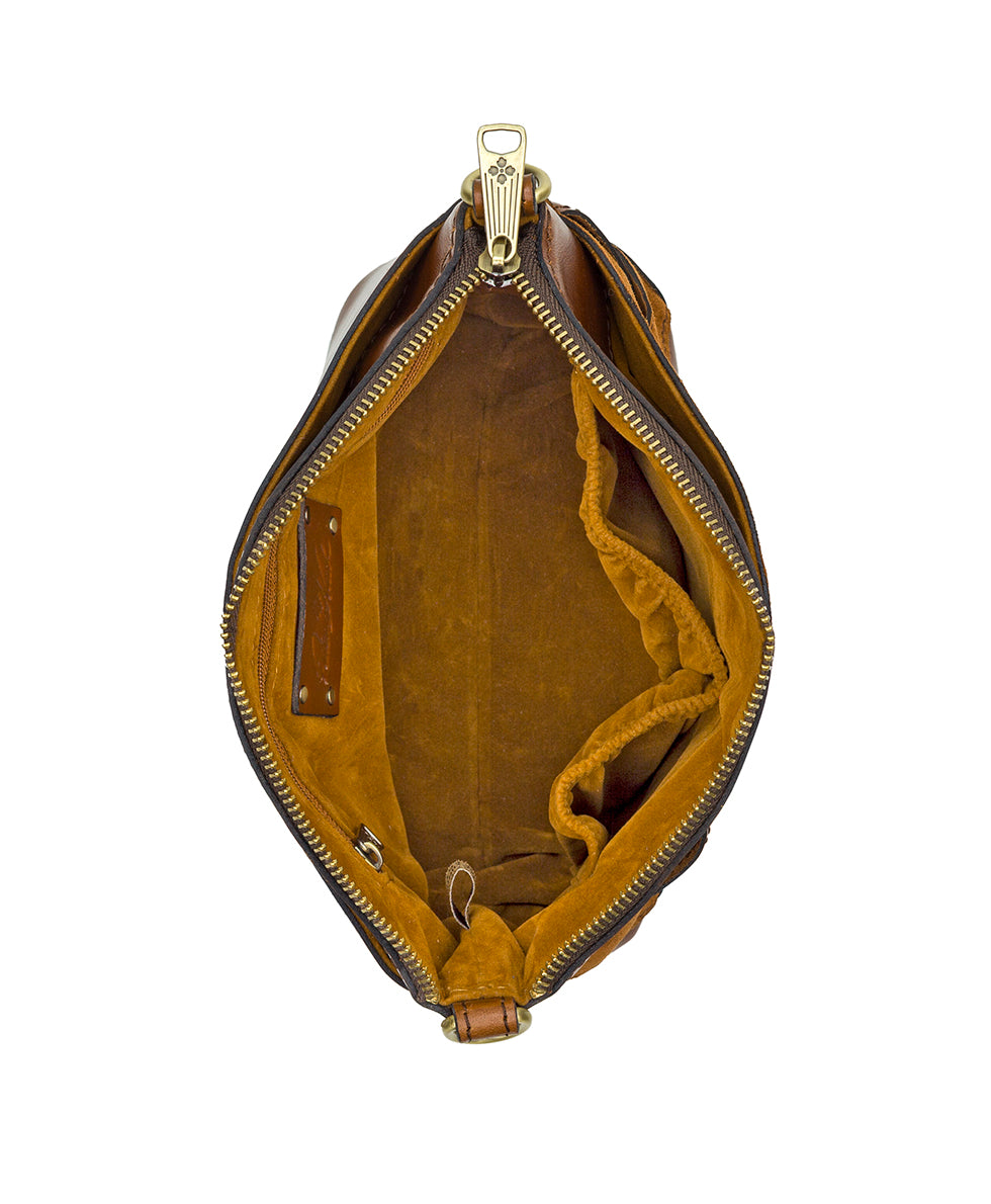 Female - Arlee Crossbody - Suede Leather Weave - oxblood - by Patricia Nash - View 8 of 10