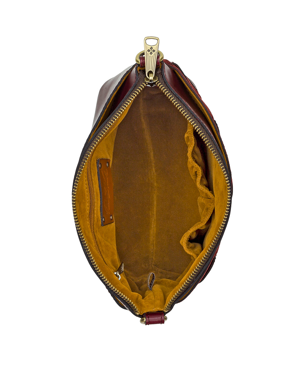 Female - Arlee Crossbody - Suede Leather Weave - oxblood - by Patricia Nash - View 4 of 10