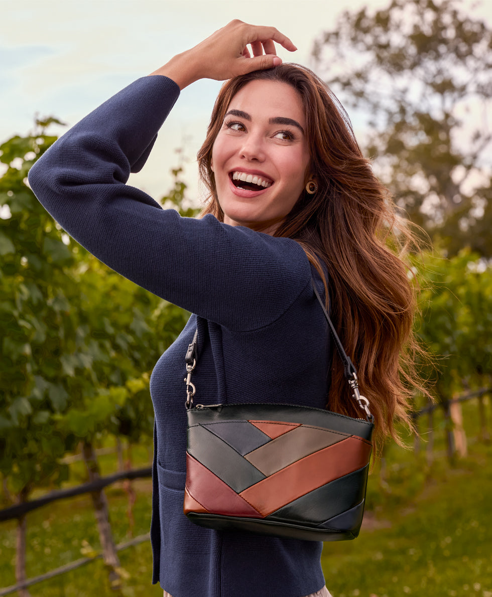 Female - Arlee Crossbody - Retro Colorblock - black - by Patricia Nash - View 4 of 5