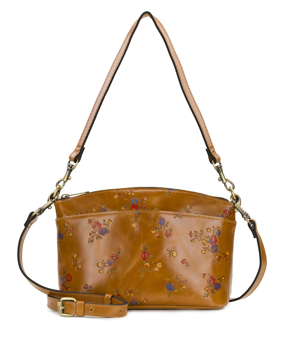 Female - Arlee Crossbody - Fleur de Jardin Embossed - light tan - by Patricia Nash - View 1 of 4