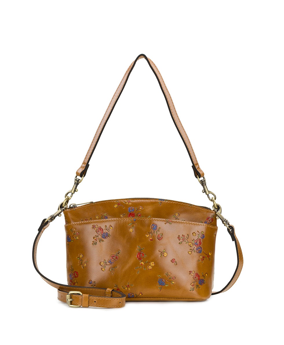 Female - Arlee Crossbody - Fleur de Jardin Embossed - denim - by Patricia Nash - View 1 of 4