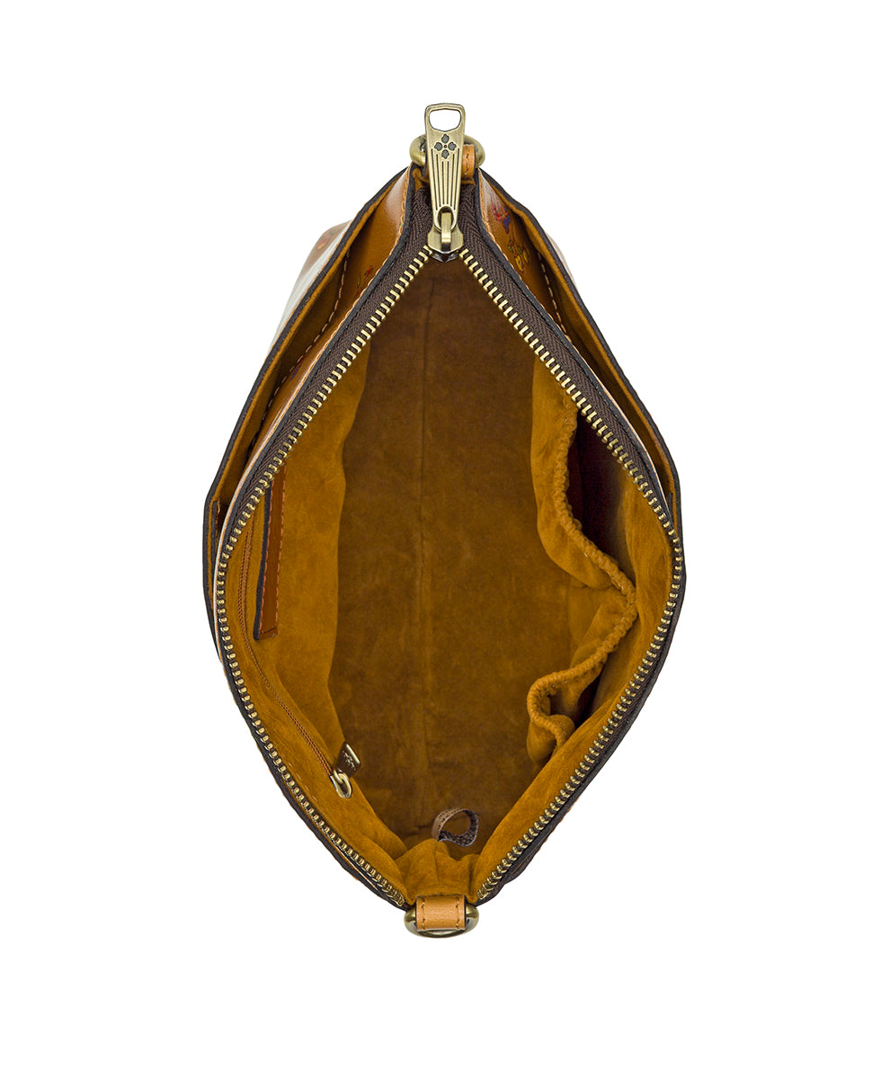 Female - Arlee Crossbody - Fleur de Jardin Embossed - light tan - by Patricia Nash - View 4 of 4