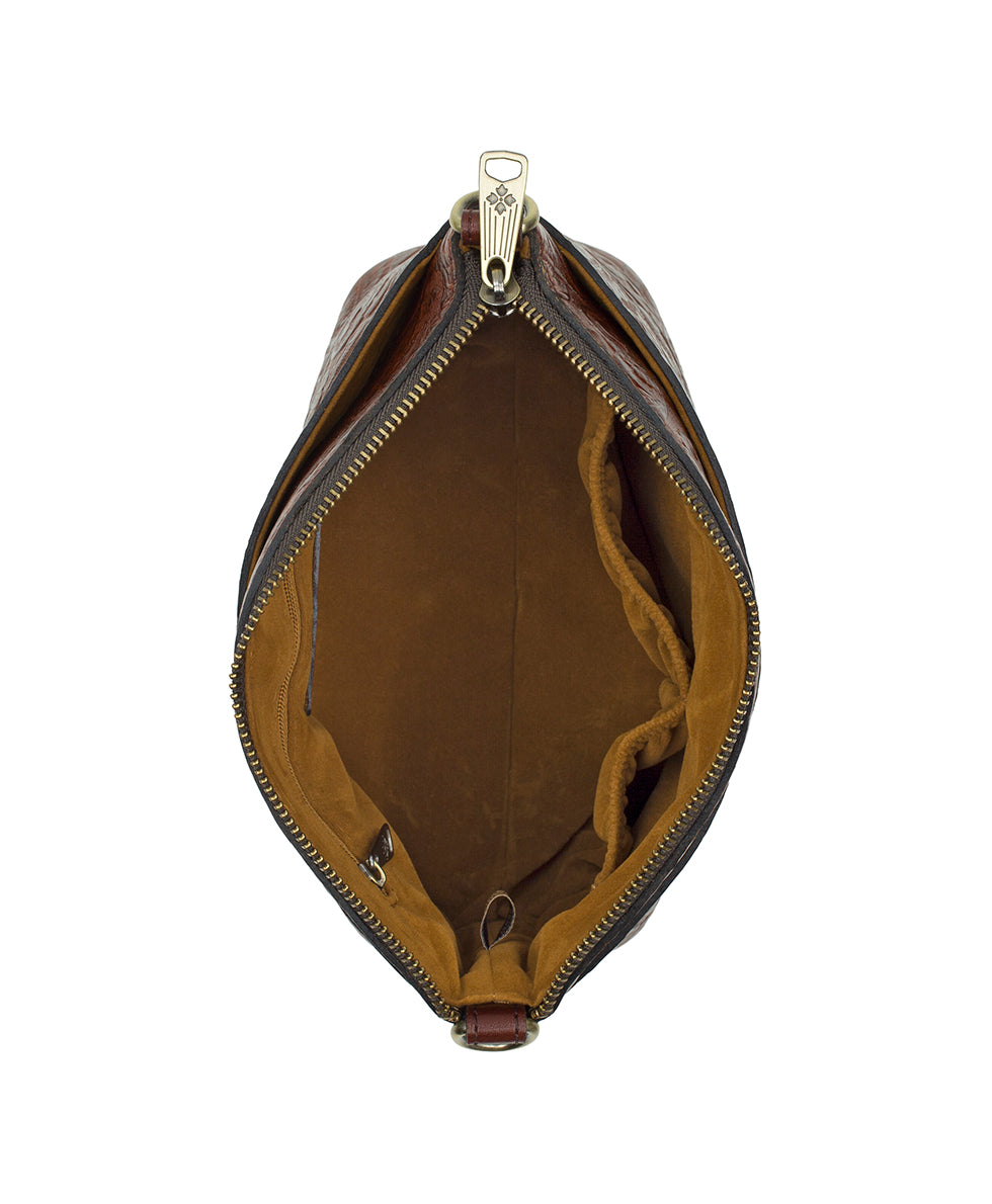 Female - Arlee Crossbody | Brazilian Supple Tooled | Cognac - cognac - by Patricia Nash - View 4 of 4