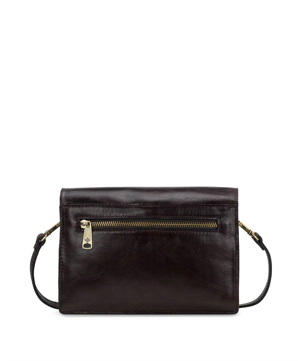 Female - Carinna Crossbody - Vintage Distressed Leather - chocolate - by Patricia Nash - View 2 of 4