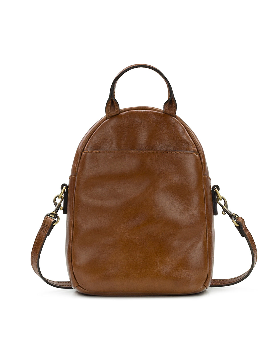 Female - Bozeman Mini Backpack - Vintage Distressed Leather - cognac - by Patricia Nash - View 2 of 5