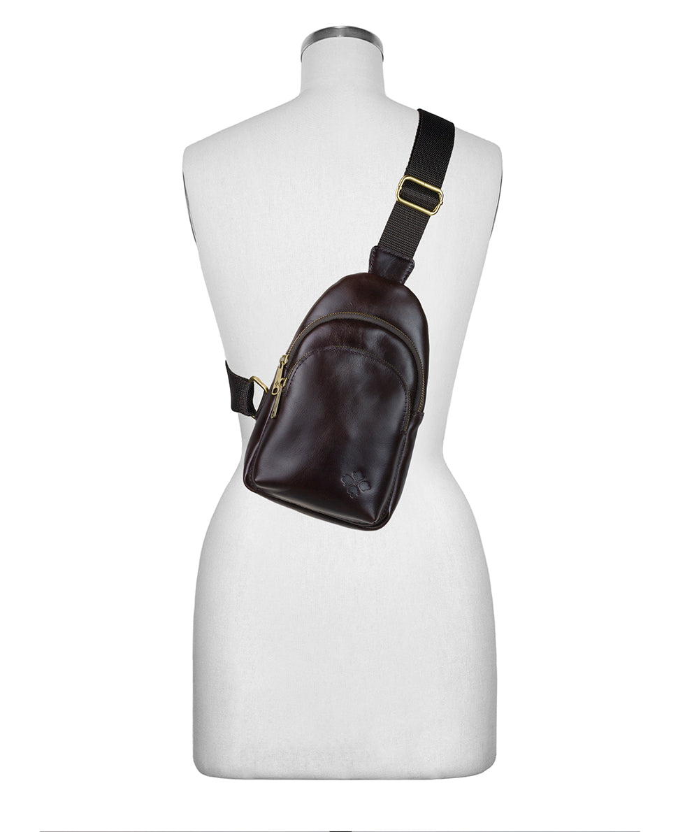 Female - Louetta Sling Crossbody - Vintage Distressed Leather - mushroom - by Patricia Nash - View 26 of 44