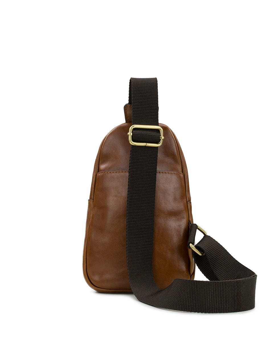Female - Louetta Sling Crossbody - Vintage Distressed Leather - cognac - by Patricia Nash - View 2 of 7