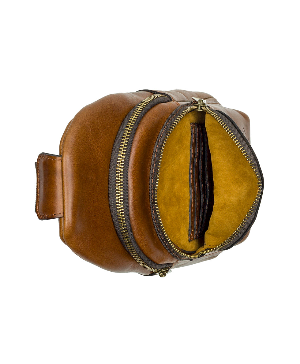 Female - Louetta Sling Crossbody - Vintage Distressed Leather - cognac - by Patricia Nash - View 5 of 7