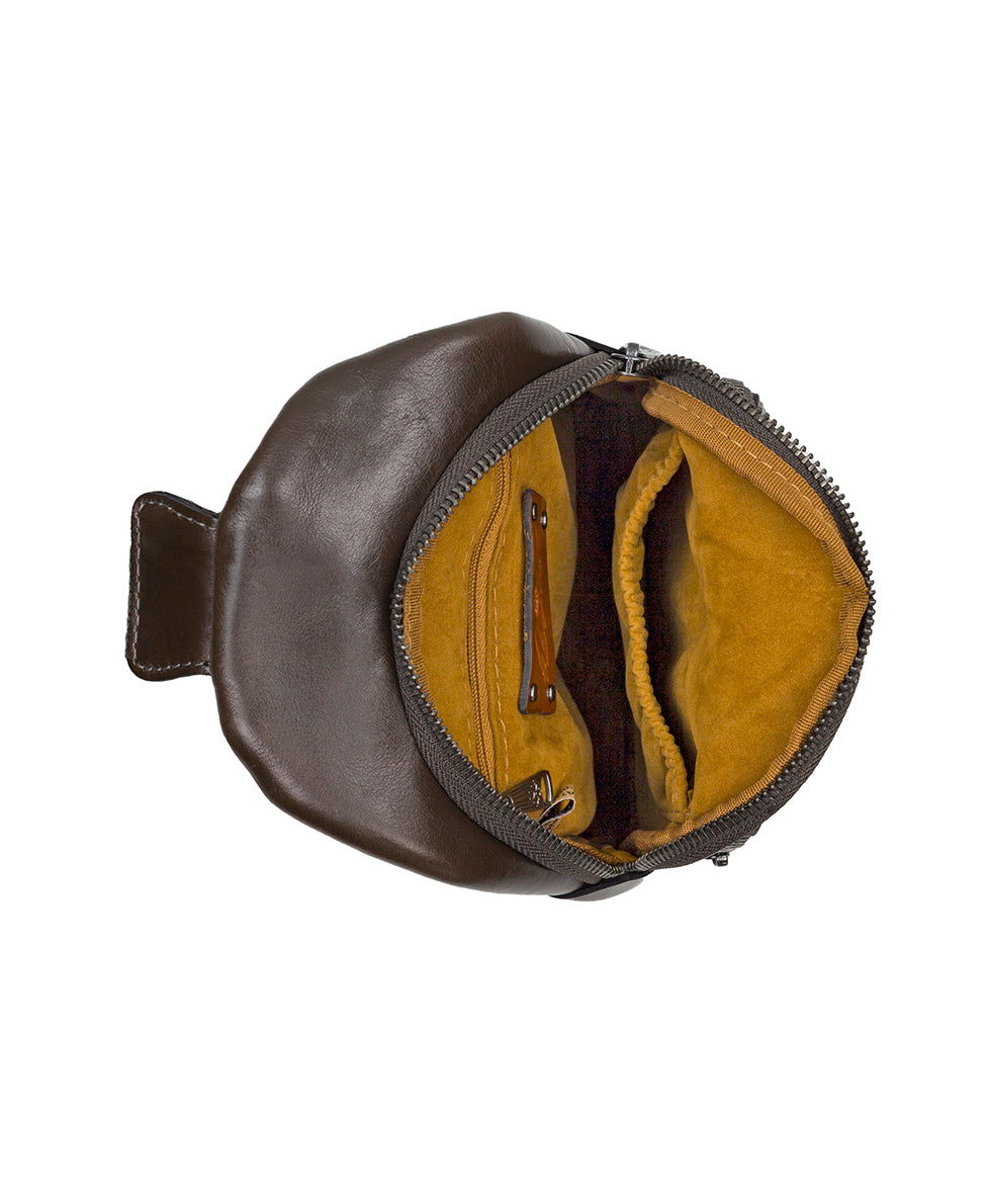 Female - Louetta Sling Crossbody - Vintage Distressed Leather - mushroom - by Patricia Nash - View 4 of 6