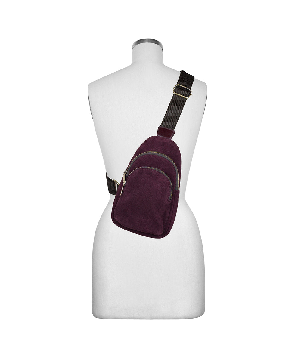 Female - Louetta Sling | Suede Leather | Plum - postcards from paris - by Patricia Nash - View 6 of 6