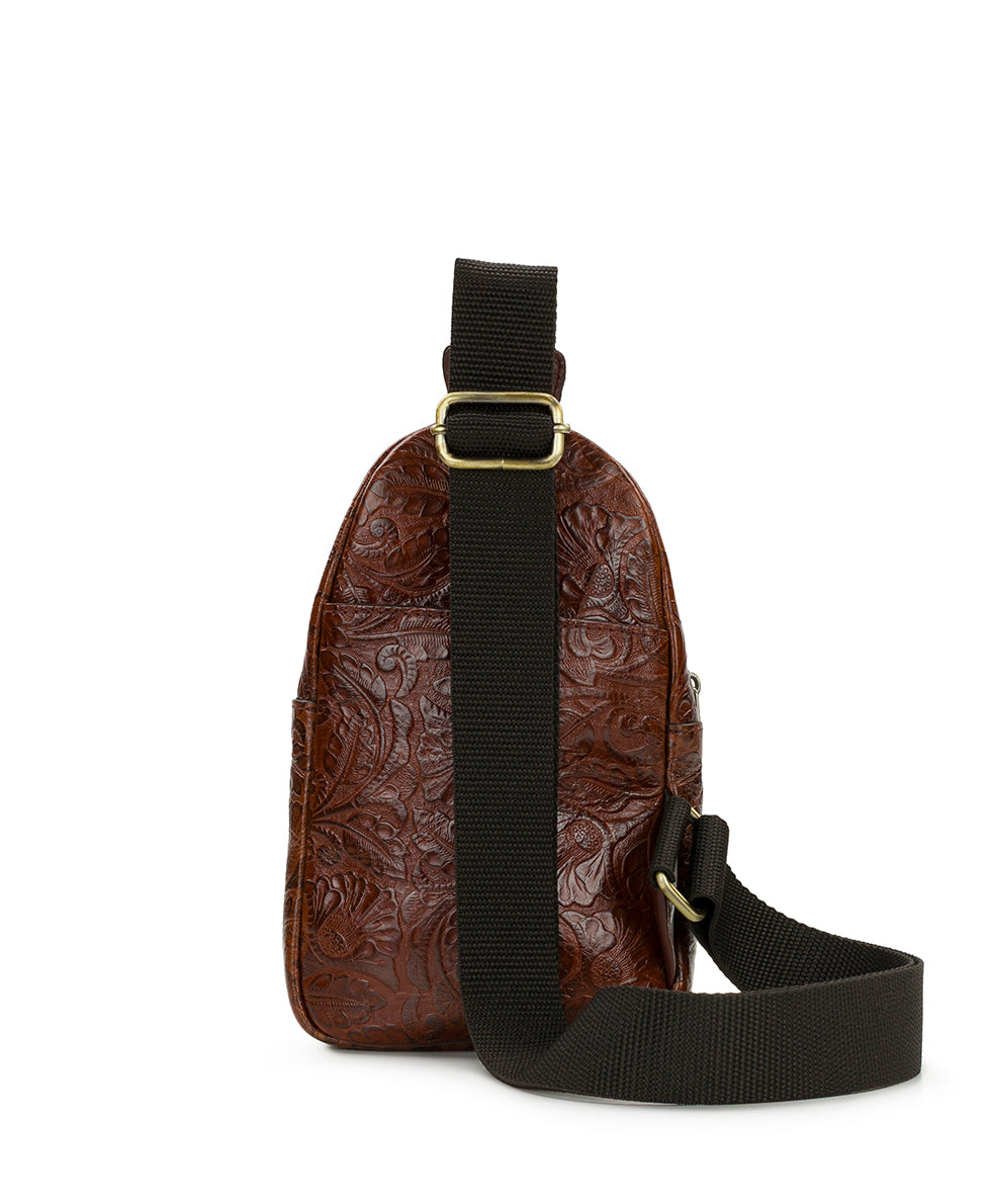 Female - Louetta Sling | Brazilian Supple Tooled | Cognac - cognac - by Patricia Nash - View 3 of 9