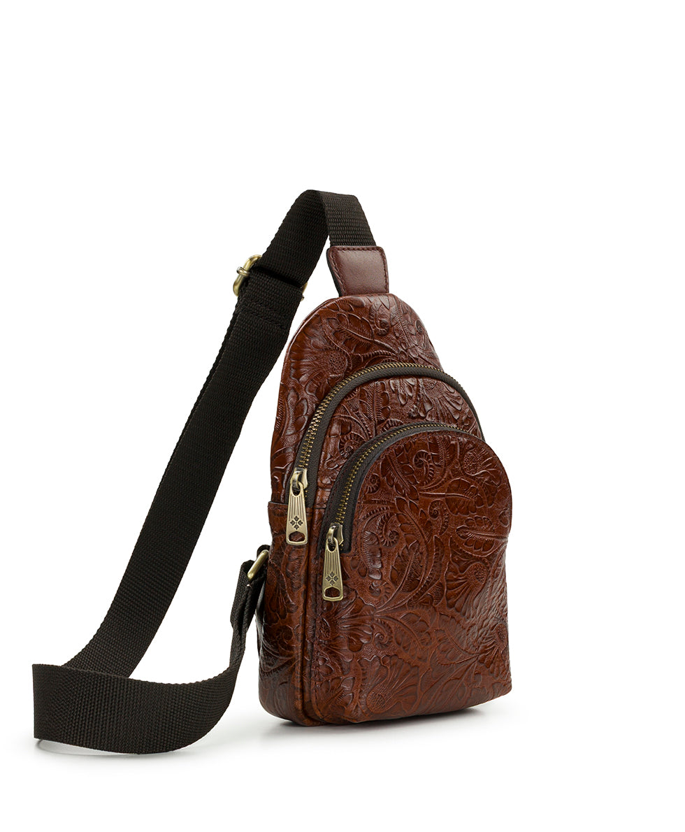 Female - Louetta Sling | Brazilian Supple Tooled | Cognac - cognac - by Patricia Nash - View 4 of 9
