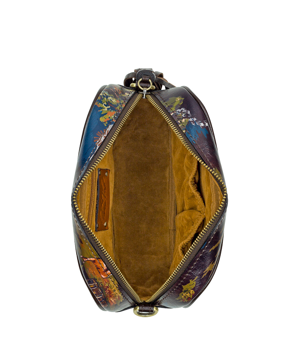 Female - Josie Crossbody - Montana Prairie Skies - chocolate - by Patricia Nash - View 5 of 5