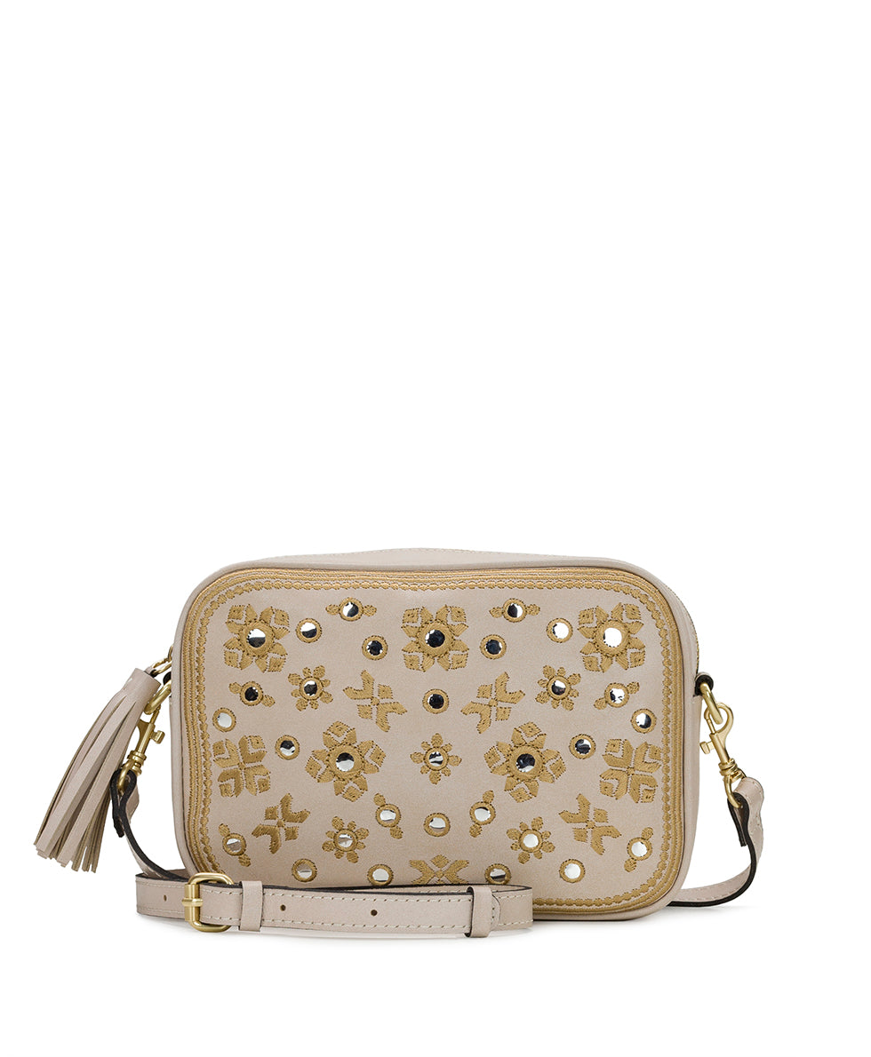 Female - Josie Crossbody - Greek Mirror Embroidery - chalk white - by Patricia Nash - View 1 of 4