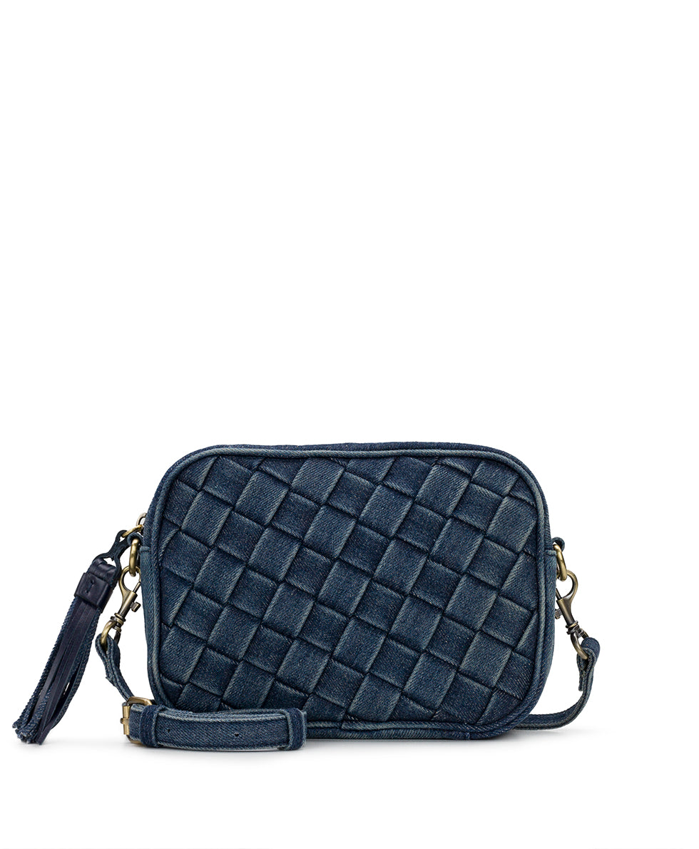 Female - Josie Crossbody - Washed Woven Denim - denim - by Patricia Nash - View 1 of 5