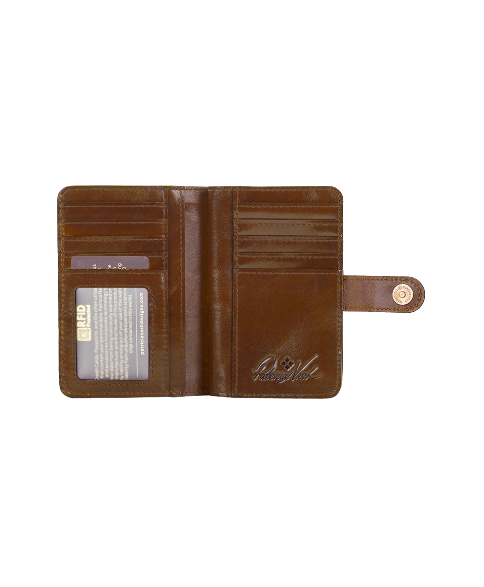 Female - Norma Wallet - Vintage Distressed Leather - oxblood - by Patricia Nash - View 3 of 12