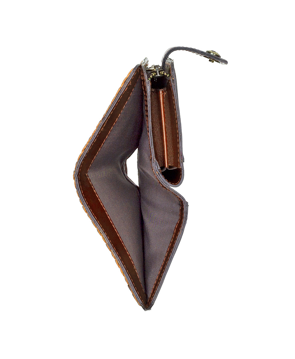 Female - Norma Wallet - Vintage Distressed Leather - oxblood - by Patricia Nash - View 5 of 12