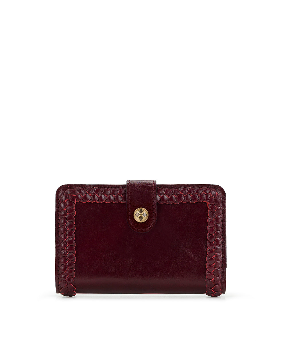 Patricia Nash Nazari Leather Wallet – Biscuit Color, Multiple Pockets, Magnetic Closure, Handcrafted Design