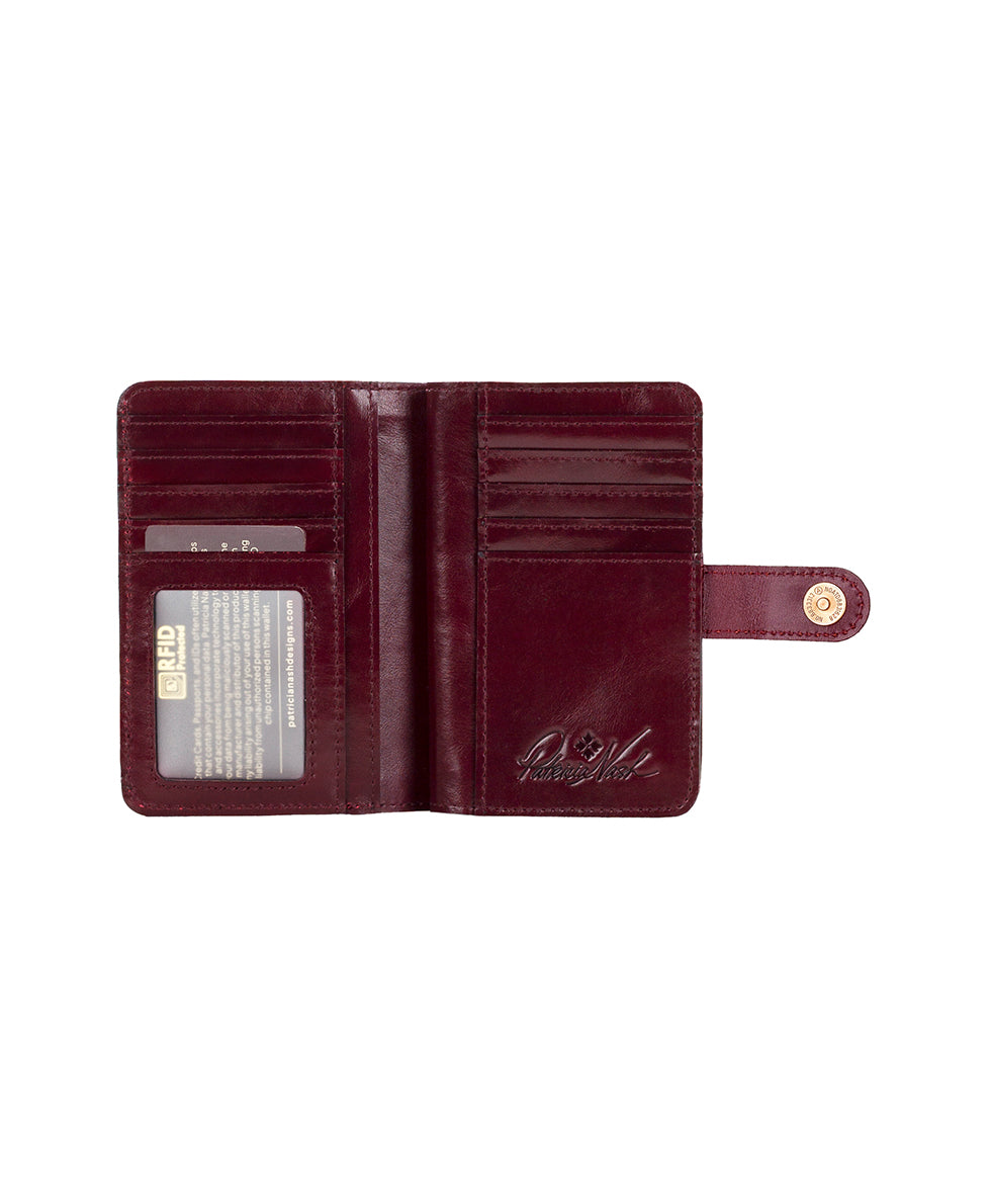 Female - Norma Wallet - Vintage Distressed Leather - oxblood - by Patricia Nash - View 3 of 5