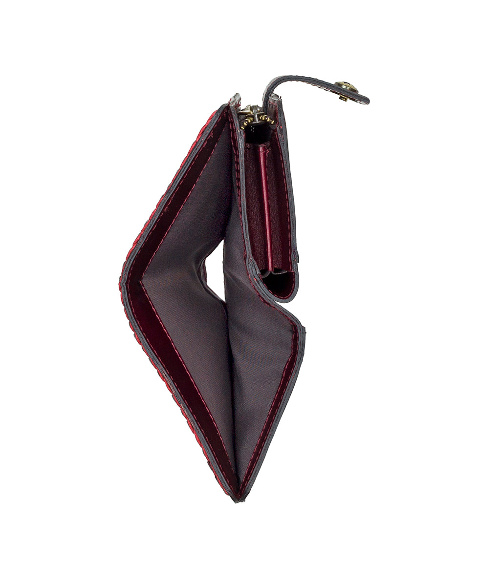 Female - Norma Wallet - Vintage Distressed Leather - oxblood - by Patricia Nash - View 5 of 5