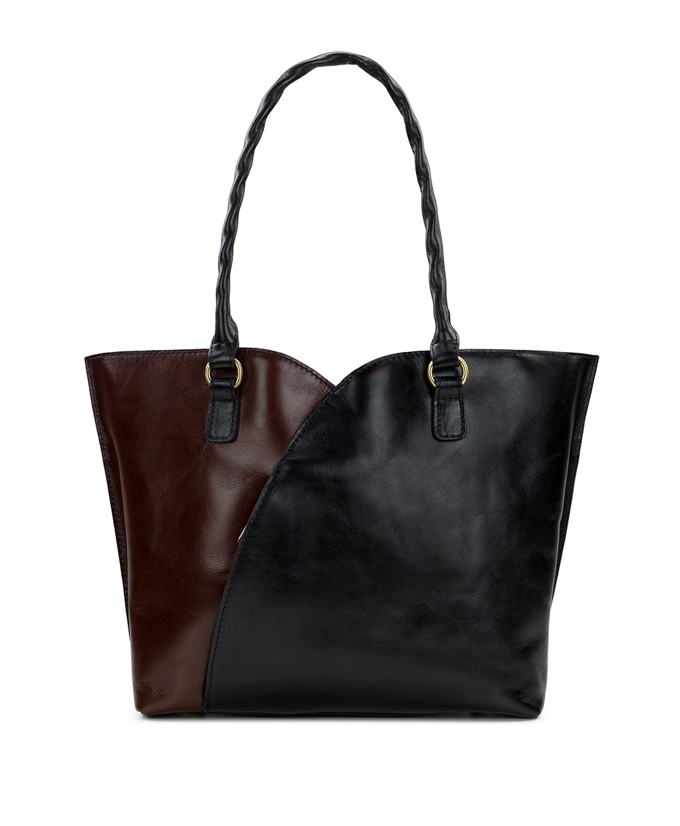Female - Marion Tote - Colorblock - black / british tan - by Patricia Nash - View 2 of 5
