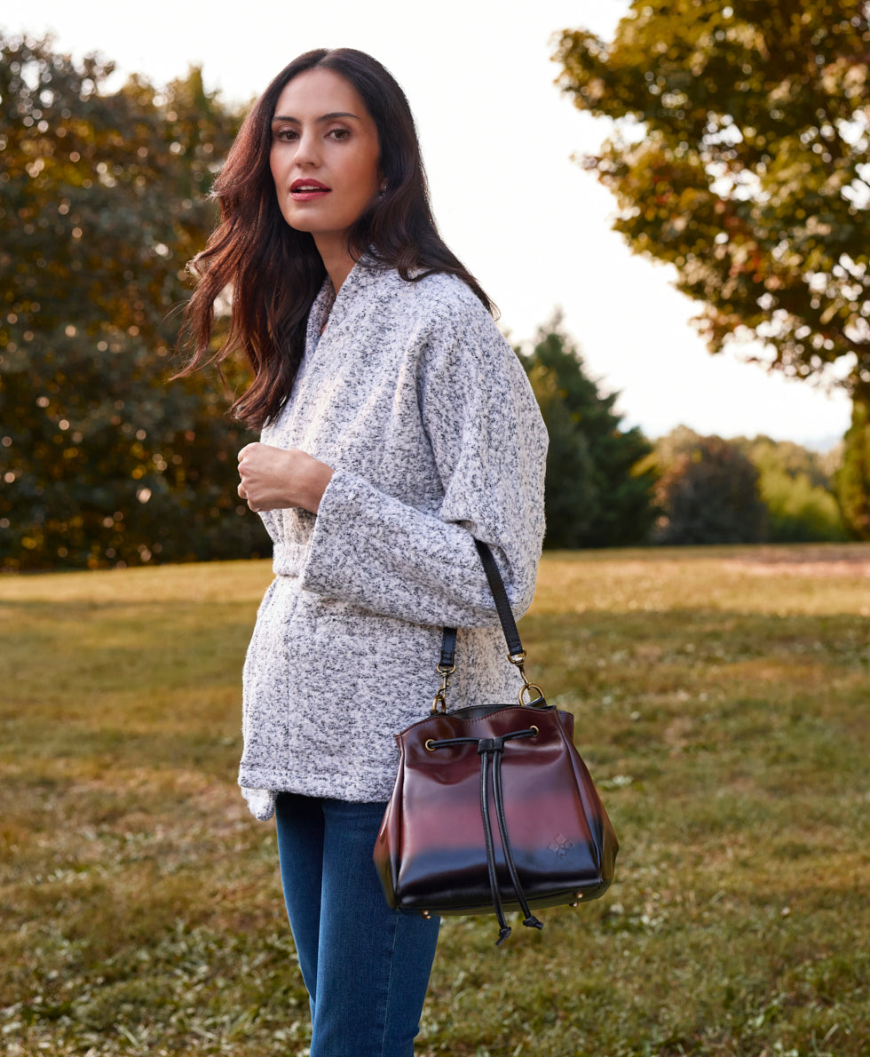 Female - Elora Top Handle - Ombre Leather - british tan - by Patricia Nash - View 5 of 5