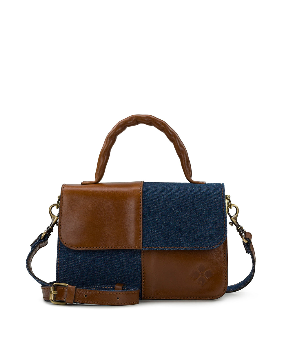 Garnet Crossbody - Denim and Leather Colorblock