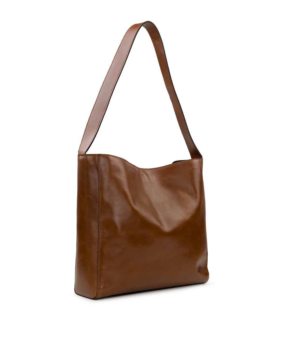 Female - Prairie Hobo Bag - Vintage Distressed Leather - cognac - by Patricia Nash - View 3 of 5