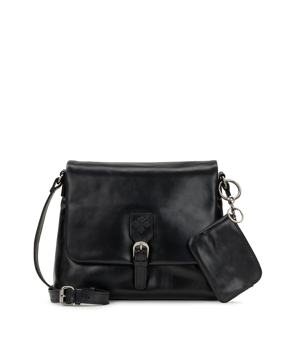 Female - Mili Crossbody - Vintage Distressed Leather - black - by Patricia Nash - View 1 of 7