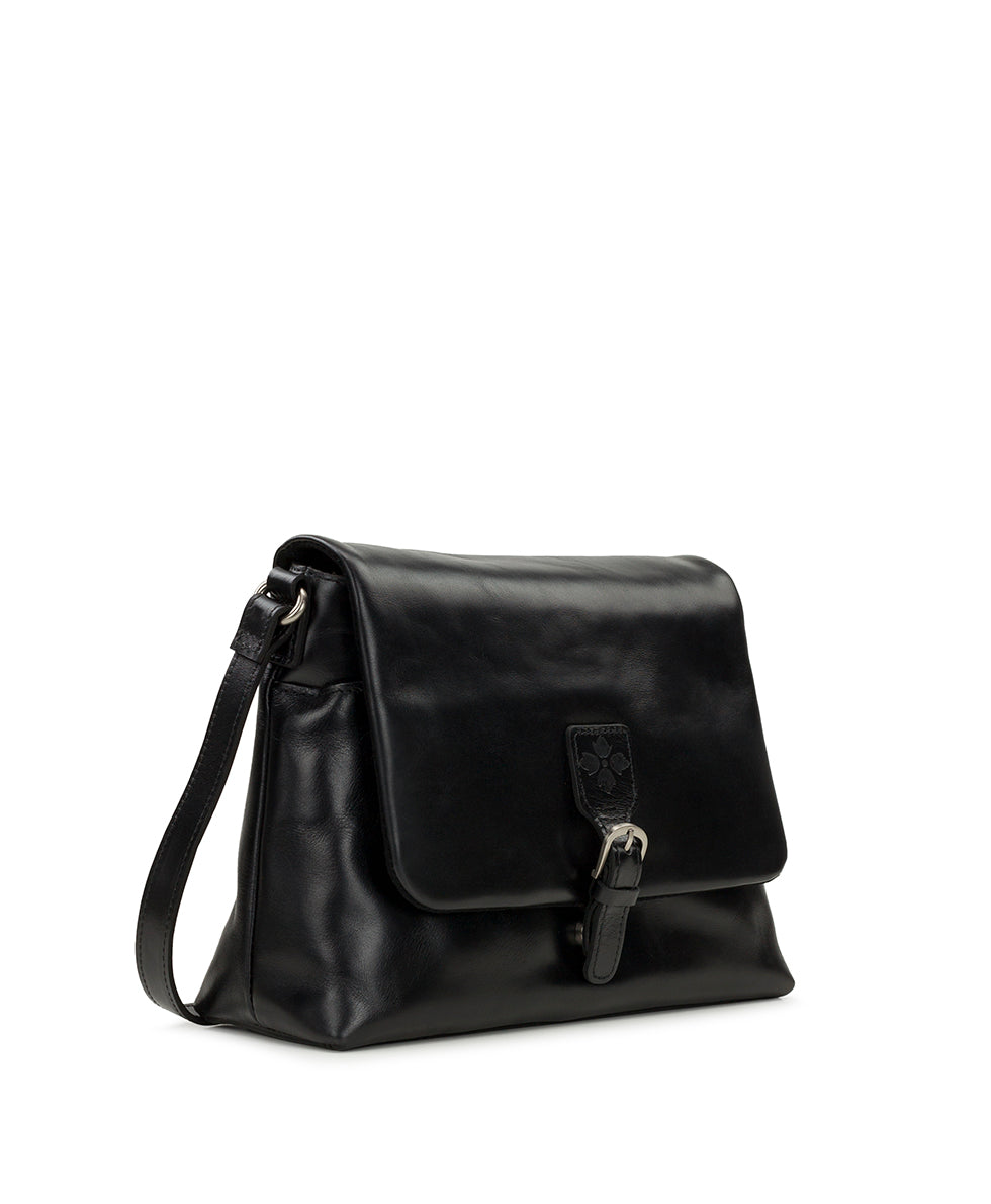Female - Mili Crossbody - Vintage Distressed Leather - black - by Patricia Nash - View 3 of 7