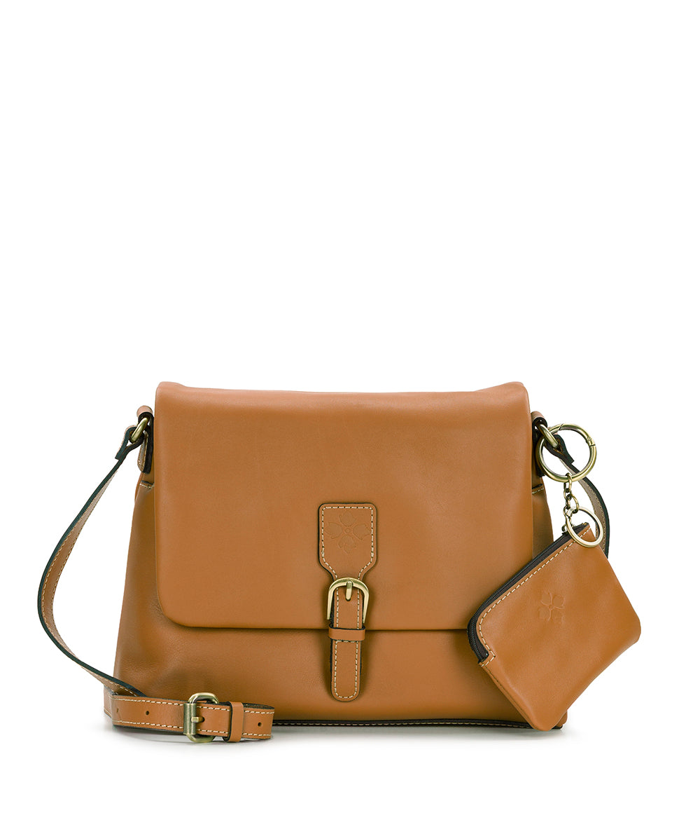 Female - Mili Crossbody with Charm - Waxed Veg Tan - hazelnut - by Patricia Nash - View 1 of 6