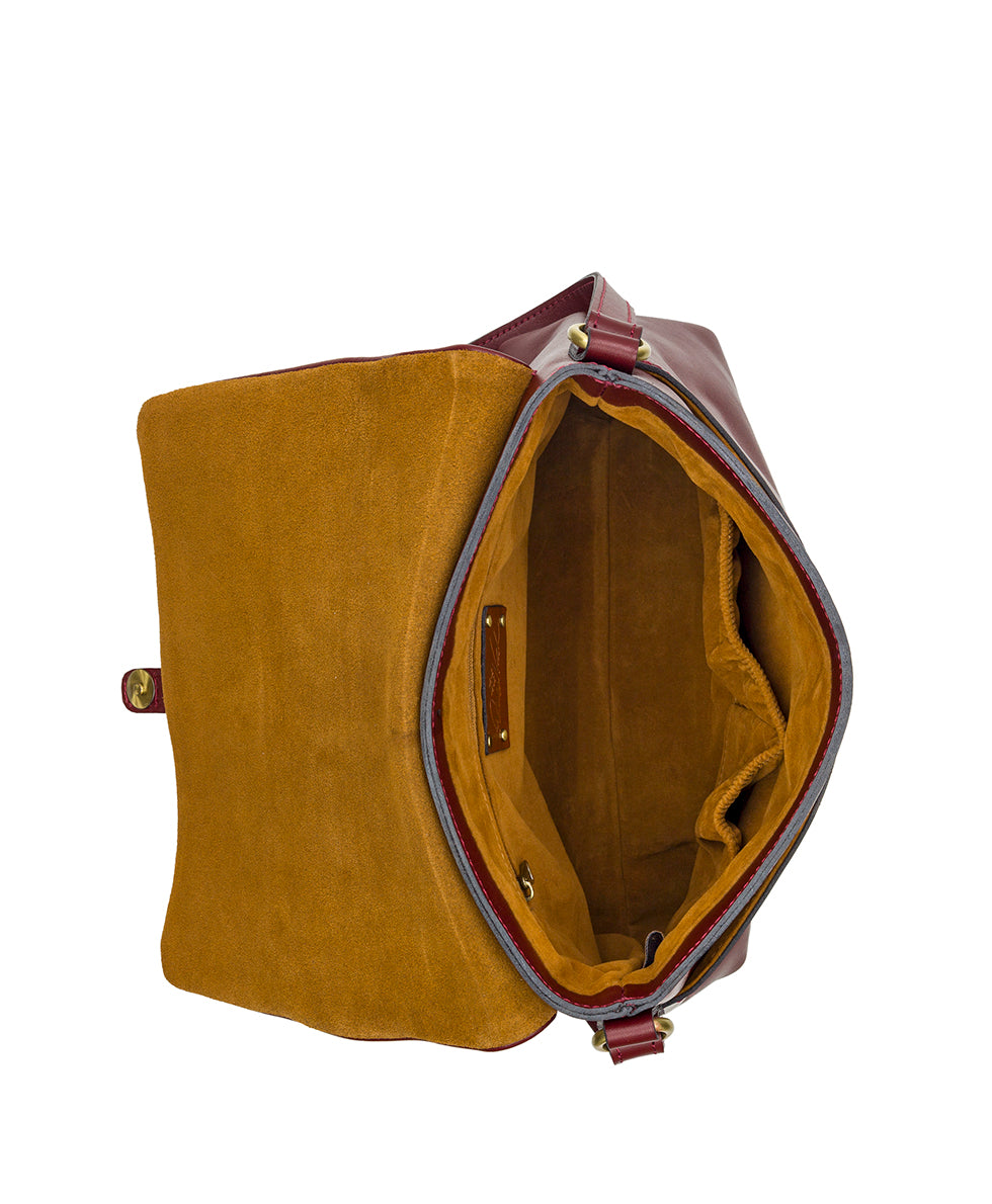 Female - Mili Crossbody - Waxed Leather - maroon - by Patricia Nash - View 4 of 7