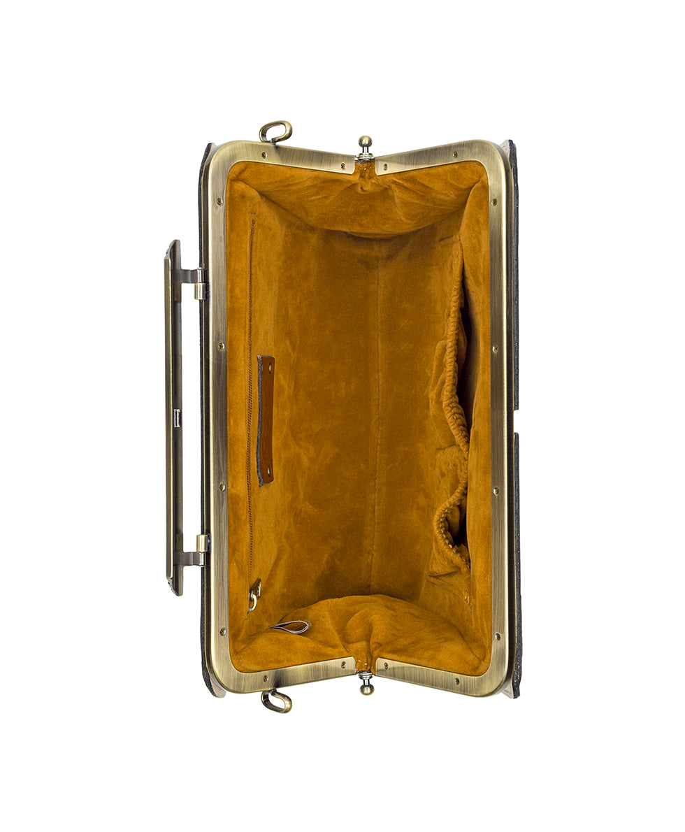 Female - Kanalia Frame Crossbody - Burnished Parisian Floral Tooled - by Patricia Nash - View 5 of 5