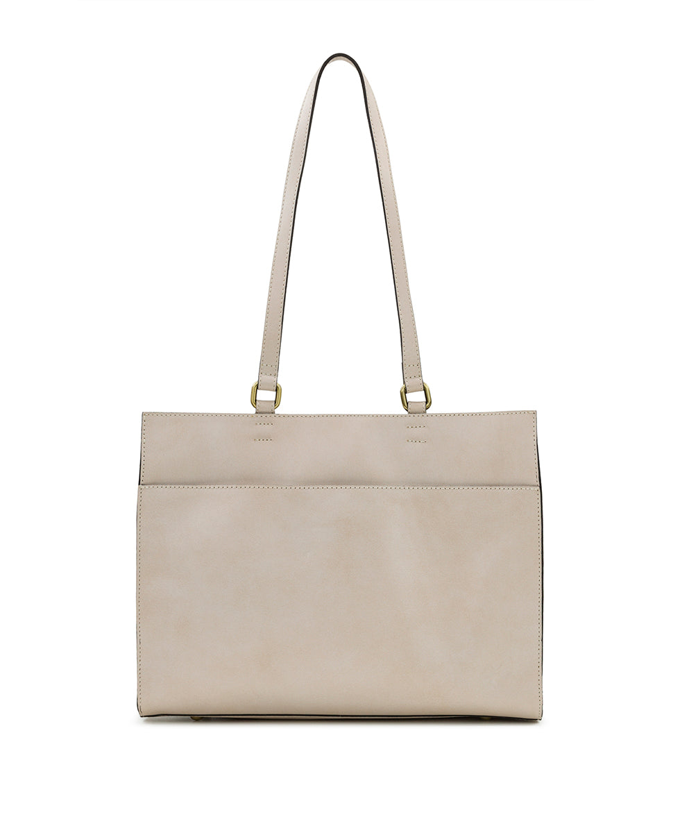 Female - Ophira Shopper Tote - Specialty Woven Leather - chalk white - by Patricia Nash - View 2 of 4