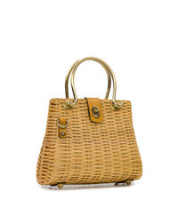 Rodia Top Handle with Spring Multi Scarf - Spring Wicker