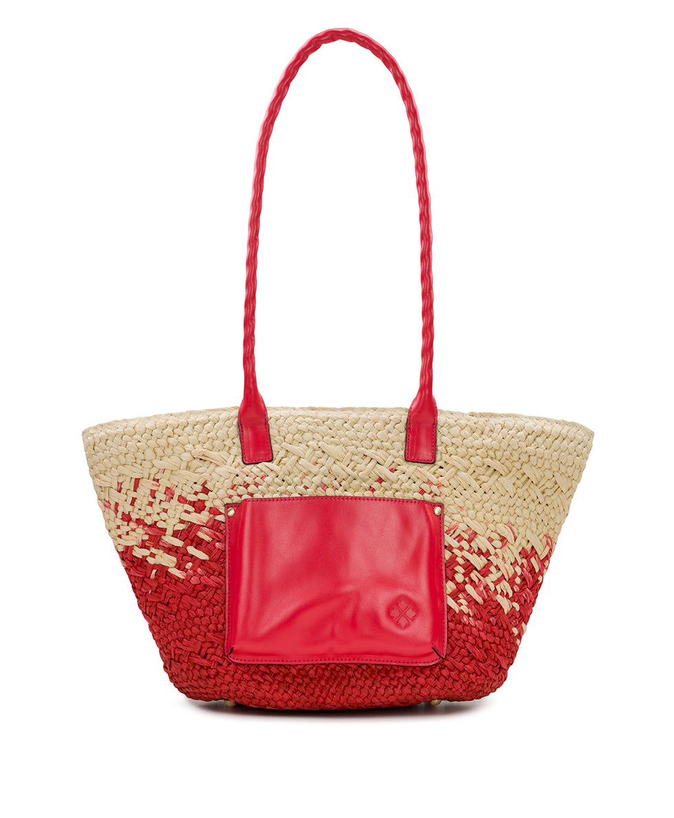 Female - Calypso Woven Tote with Greek Ombre Scarf - Specialty Woven - passion / natural - by Patricia Nash - View 2 of 5