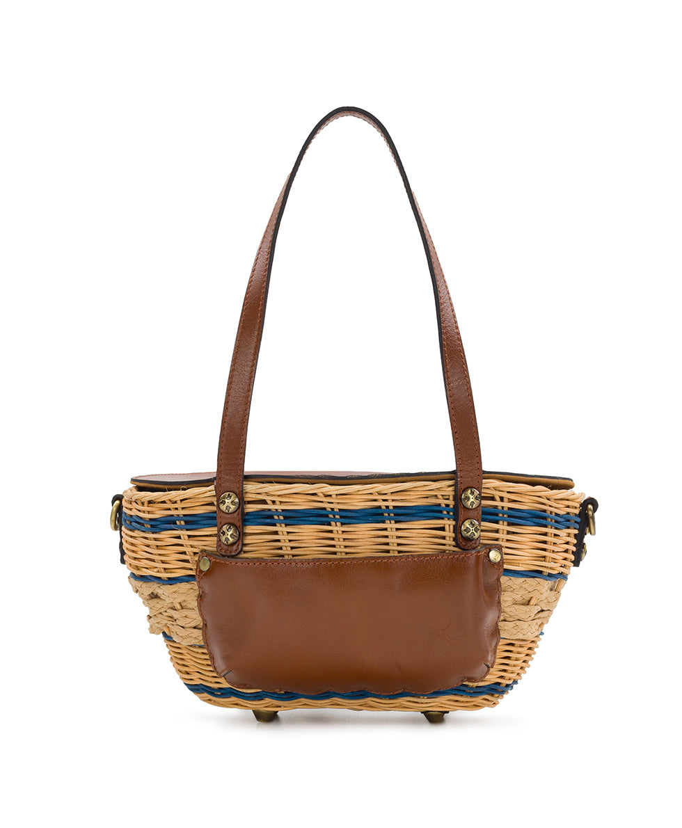 Female - Thea Basket w/ Greek Floral Scarf - Spring Wicker - tan - by Patricia Nash - View 2 of 4