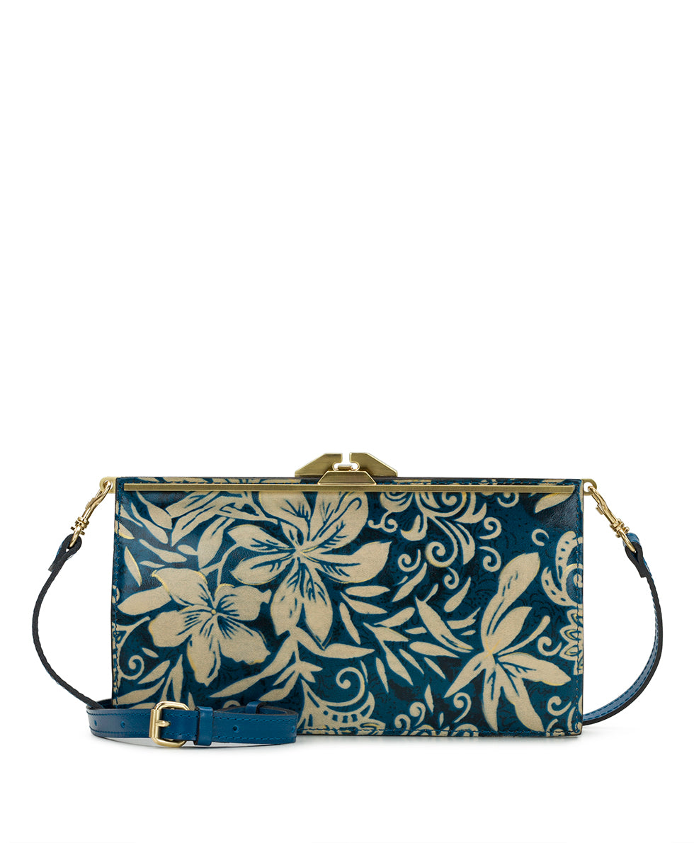 Female - Iris Frame Crossbody - Greek Floral Print - greek floral print - by Patricia Nash - View 1 of 6