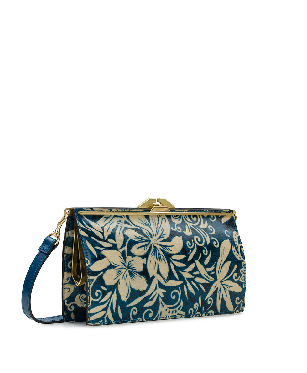 Female - Iris Frame Crossbody - Greek Floral Print - greek floral print - by Patricia Nash - View 3 of 6