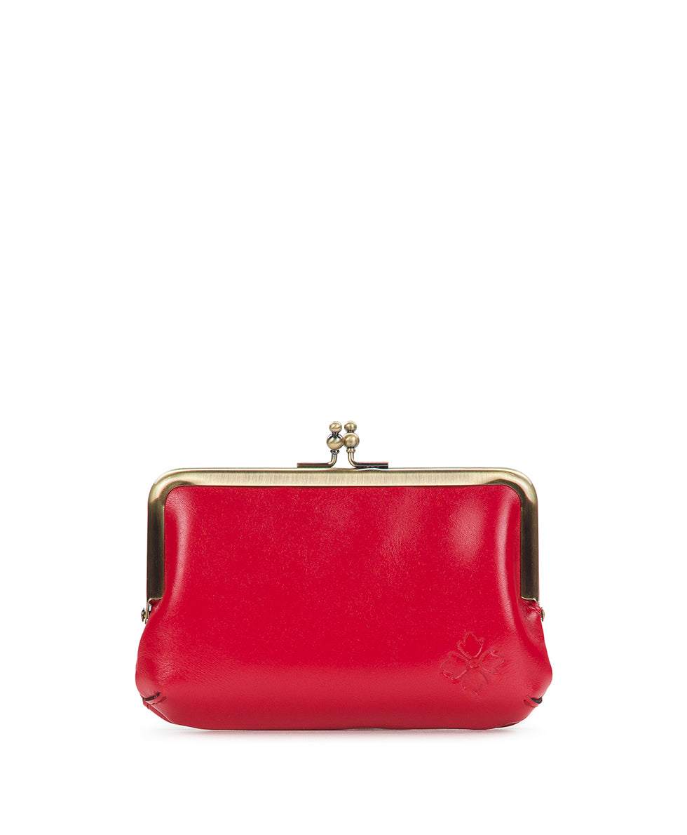 Female - Fira Frame Pouch - Parisian Floral Tooled - strawberry - by Patricia Nash - View 2 of 3