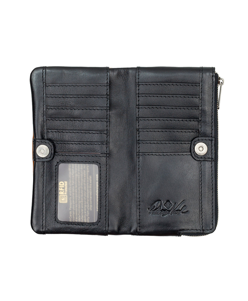 Female - Prassa Wallet - Retro Colorblock - black - by Patricia Nash - View 3 of 4