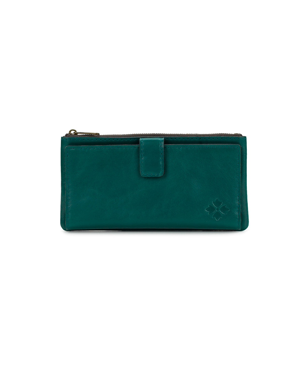 Female - Naxos Wallet - Vintage Distressed Leather - aqua green - by Patricia Nash - View 1 of 4