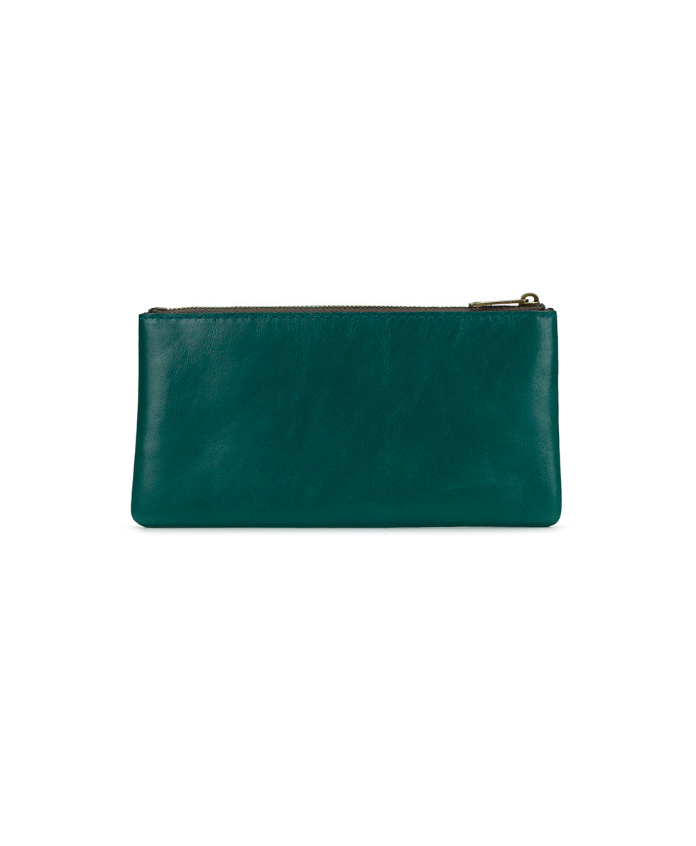 Female - Naxos Wallet - Vintage Distressed Leather - aqua green - by Patricia Nash - View 2 of 4