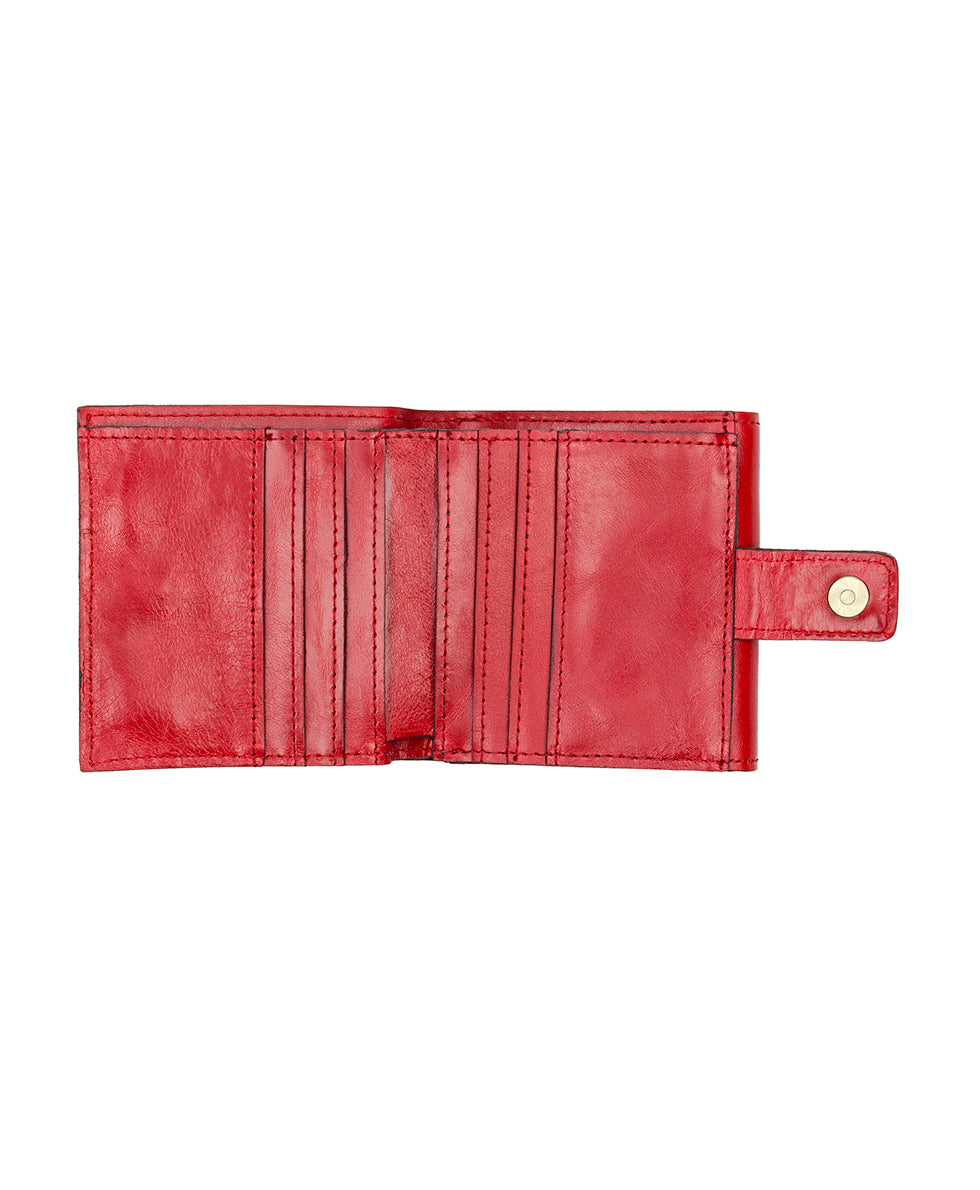 Female - Astra Wallet - Vintage Distressed Leather - rosewood - by Patricia Nash - View 3 of 4