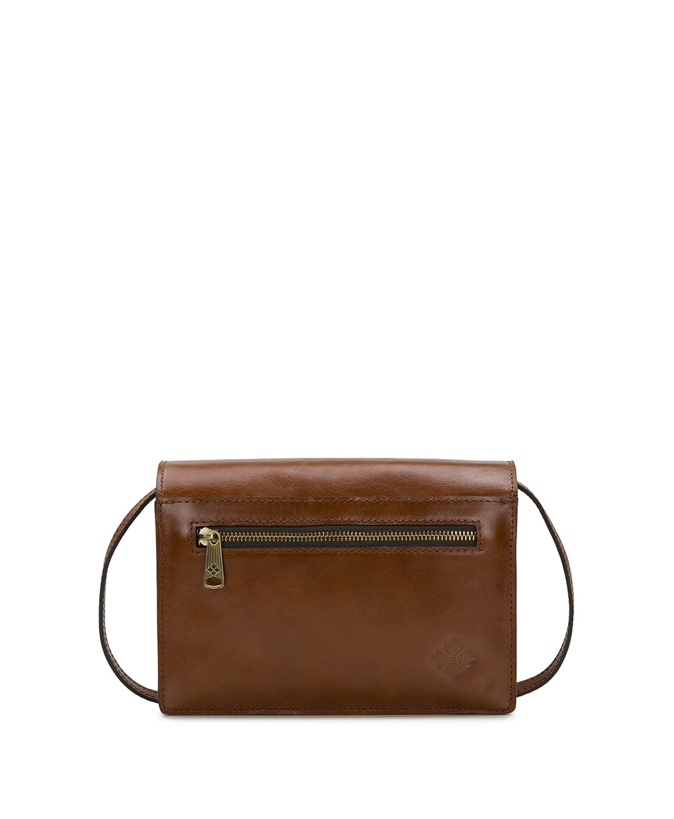Female - Livana Crossbody - Vintage Distressed Leather - cognac - by Patricia Nash - View 2 of 5