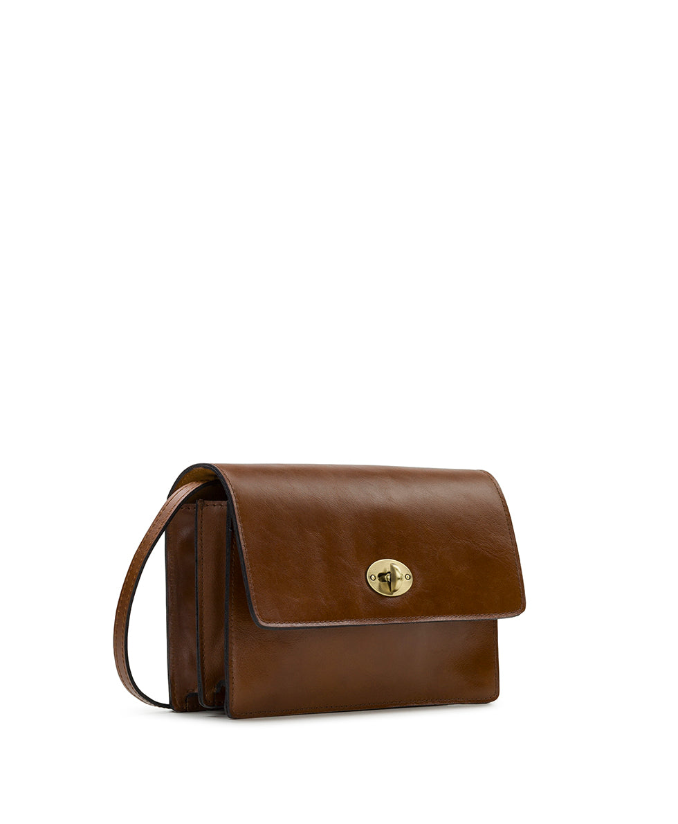Female - Livana Crossbody - Vintage Distressed Leather - cognac - by Patricia Nash - View 3 of 5