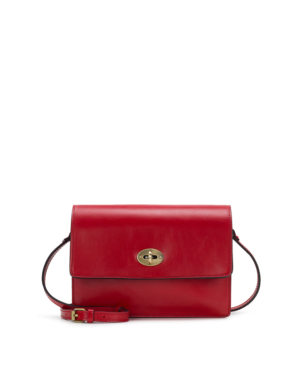 Female - Livana Crossbody - Vintage Distressed Leather - rosewood - by Patricia Nash - View 1 of 4