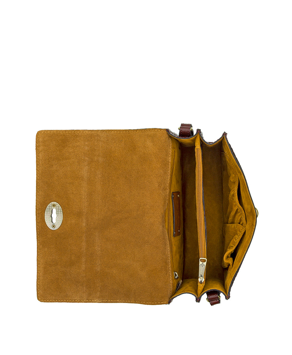 Female - Livana Crossbody - Vintage Distressed Croc - british tan - by Patricia Nash - View 4 of 4