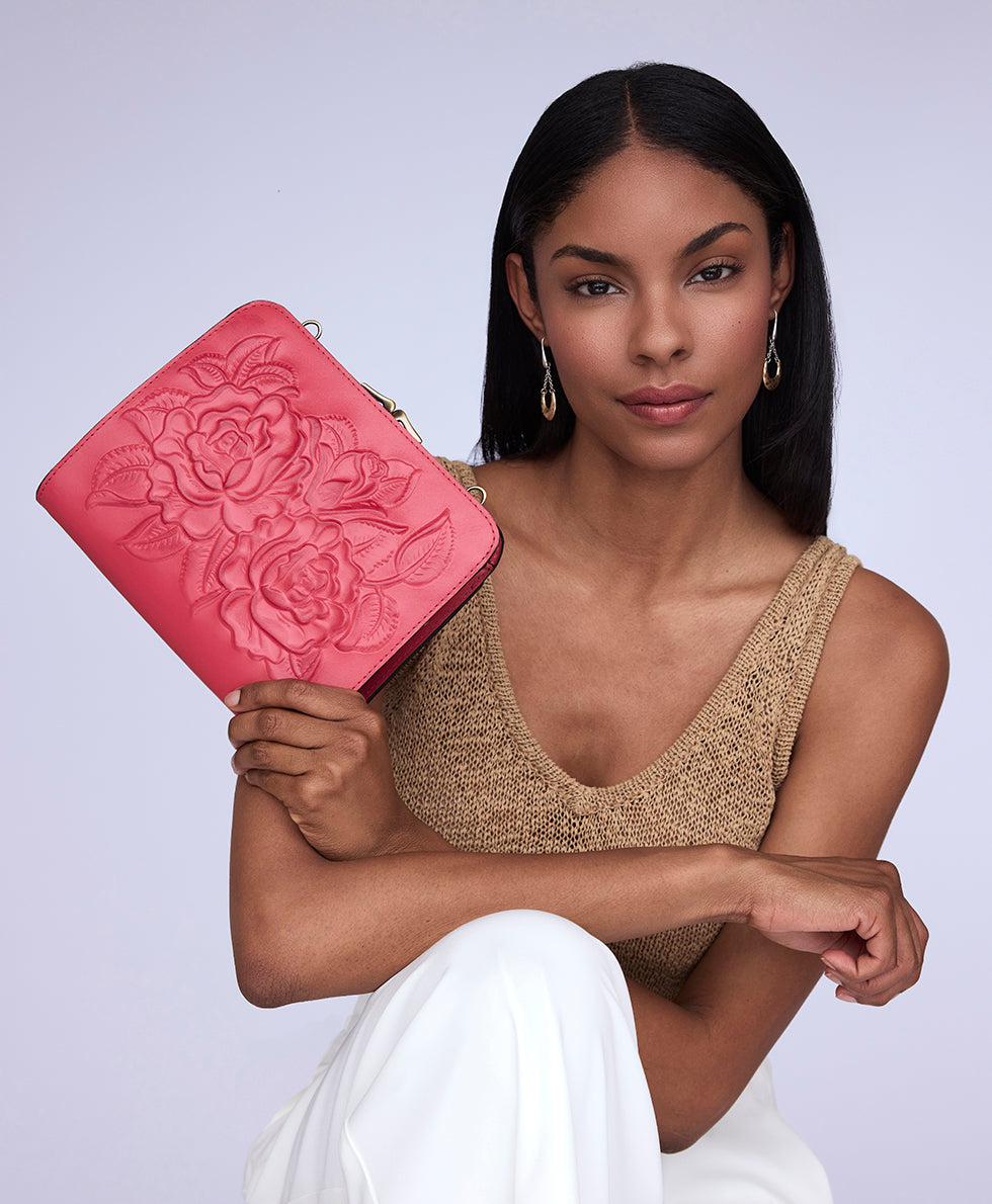 Female - Evangeline Frame with Gift Box - Burnished Rose Tooled - passion - by Patricia Nash - View 4 of 6